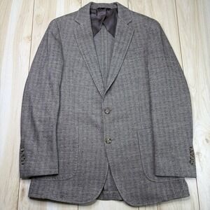 BROOKS BROTHERS CLASSIC Unlined Soft Tweed Wool Herringbone Sport Coat Mens 39R